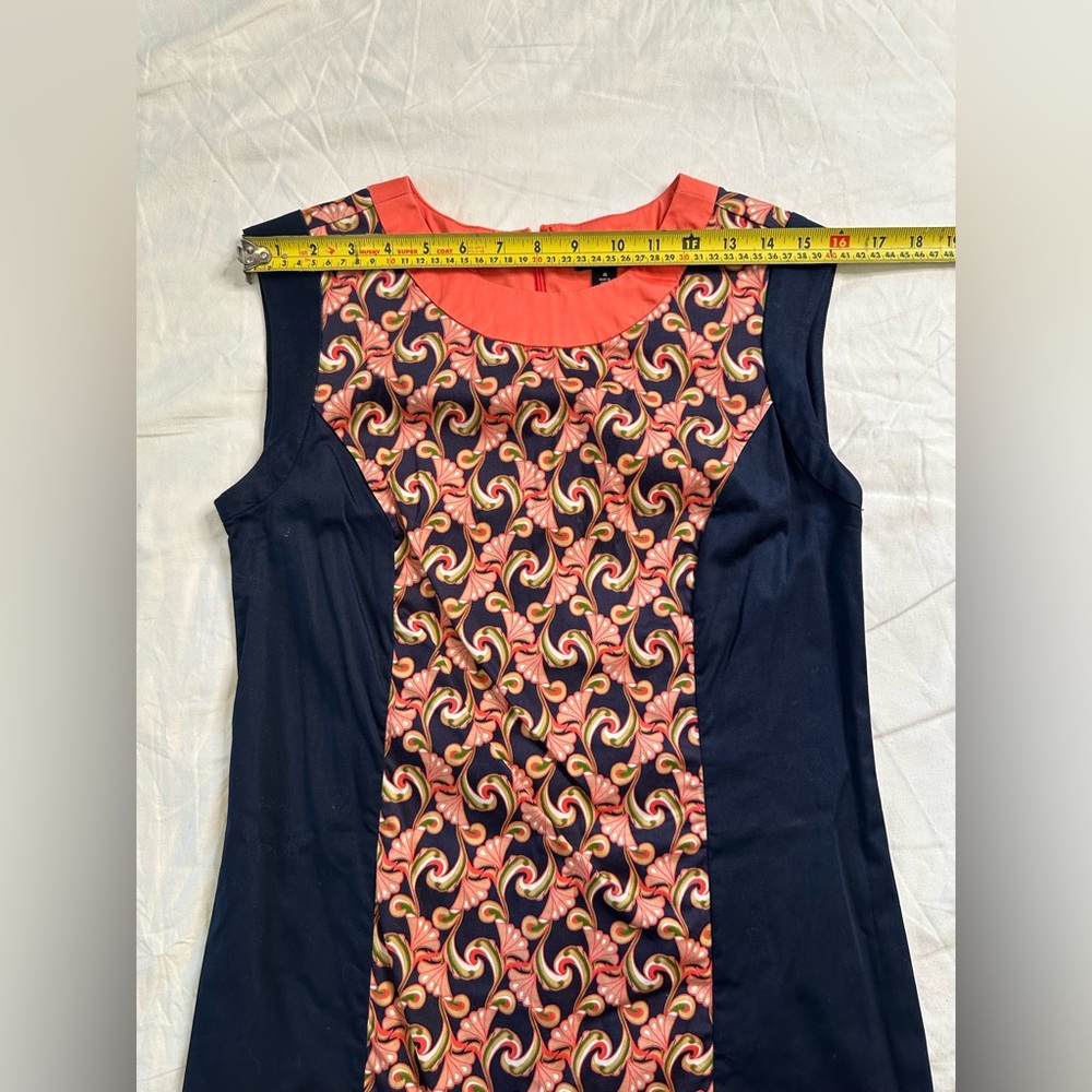 The Webster Miami for Target Mod Shift Dress Pink Navy Retro Swirl Print Size 4 - Picture 10 of 11